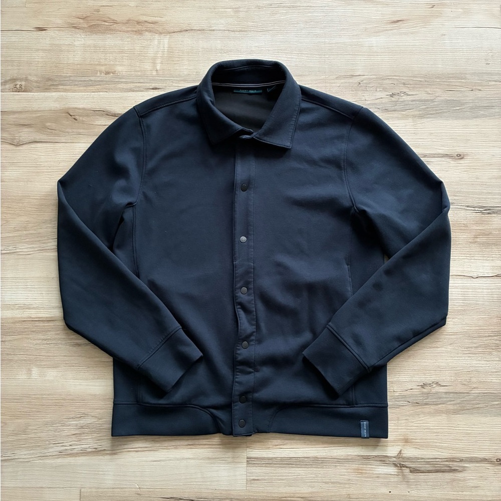 Perry Ellis Men's Snap Button Blue Jacket